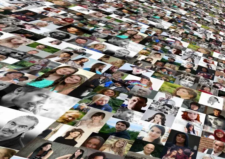 Photo montage of different faces